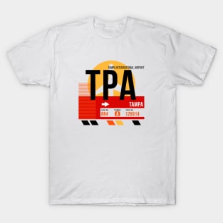 Tampa (TPA) Airport // Sunset Baggage Tag T-Shirt